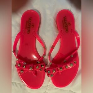 Valentino Women's Pink Studded Sandals